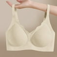 thumbnail image 5 of Amidoa Pullover Bras for Older Women Wire-Free White T-Shirt Solid Push-up Bra Brasiers Women M, 5 of 5