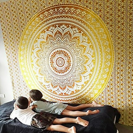 Mandala Tapestry Indian Wall Hanging Decor Bohemian Hippie Queen Bedspread,