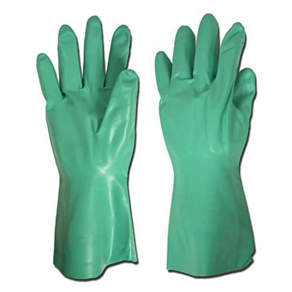 12-Pack of Cordova 4630XXL Standard Green Nitrile Work Gloves, Flock-Lined, 15-MIL, Diamond Embossed Grip, 2X-Large