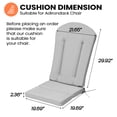thumbnail image 2 of Pellebant High-Back Adirondack Chair Cushions Set of 2, 50"x20"x2.5", Outdoor/Indoor Patio Cushions with Ties, Water-Resistant, Fade-Resistant, Comfortable Foam Padding (Lgiht Gray), 2 of 7