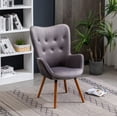 thumbnail image 3 of Roundhill Furniture Doarnin Wingback Chair, Gray, 3 of 14