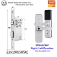 thumbnail image 2 of Door Lock, X5 Biometric Fingerprint Security Intelligent Tuya Smart APP Password Electronic Door Lock Built-in Eight Language Voices ,Easy to Install, 2 of 6
