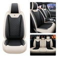 thumbnail image 2 of Tuqiang Car Seat Covers Leather Full Set for toyota for RAV4 2006-2012 Car Seat Covers - Full 5-Seat Leather Set, Waterproof Black and White, 2 of 7