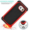 thumbnail image 3 of Galaxy S6 Case, Samsung S6 Cover, Tekcoo [Tmajor] [Red/Black] Shock Absorbing Hybrid Rubber Plastic Impact Defender Rugged Slim Hard Case Cover Shell For Samsung Galaxy S6 S VI G9200 GS6, 3 of 4