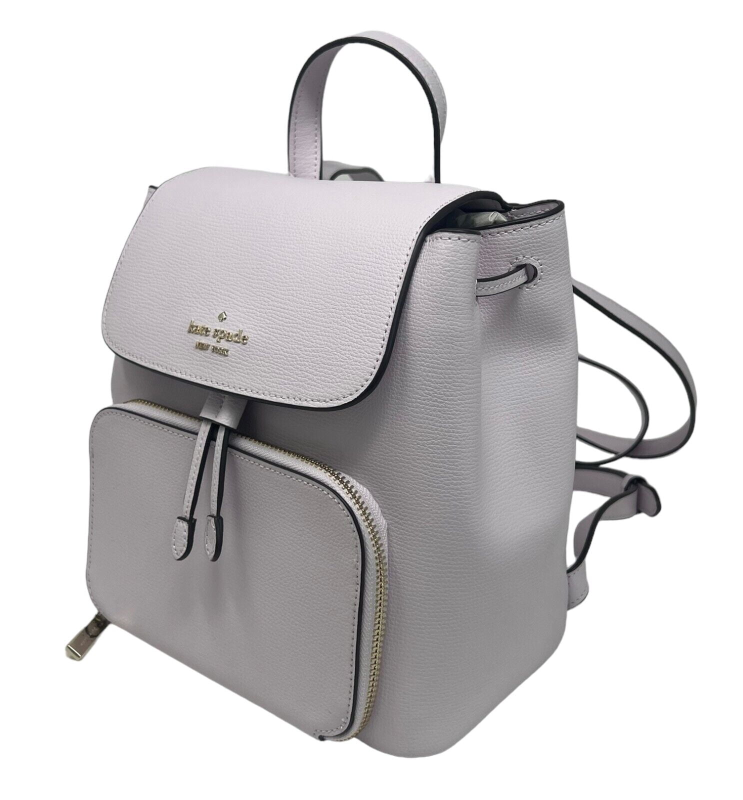 Kate Spade Kristi Medium Flap Backpack Pale Amethyst Leather Bag KA695 $379