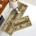 thumbnail image 6 of Farmhouse Kitchen Rug Set of 2 Brown French Country Anti Fatigue Non-Slip Kitchen Mats Vintage Rustic Comfort Standing Mat Waterproof PVC Carpet for Laundry Office Sink (17.3" x28" + 17.3" x 47"), 6 of 6