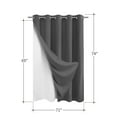 thumbnail image 6 of Barossa Design Hotel Grade Shower Curtain with Snap-in Liner Waffle Weave- Machine Washable, 71" x 74", Graphic Gray, 6 of 6