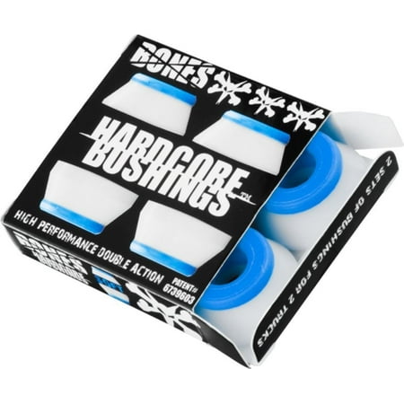 Wheels Hardcore 4Pc Soft White/Blue Bushings, Brand: Bones Wheels By