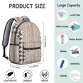 thumbnail image 6 of Boho Bohemia Geometric Line Art Backpack for School,Cute School Bag,Schoolbag with Adjustable Shoulder Straps & Padded Back,15.3"x11"x7.1".﻿, 6 of 6