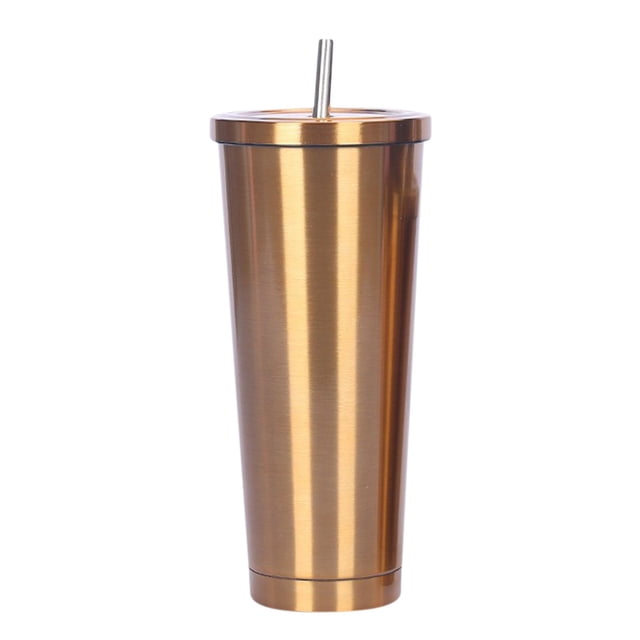 Birdeem Tasse à Paille en Acier Inoxydable à la Mode 750Ml Grande Capacité Isolation Portable Cadeau