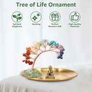 Tree and Buddha Decor Buddha Statue with Crystal Tree Energy Balance Tree of Life Handmade Tree and Buddha Statue Zen Chakra Decor for Luck Wealth Home Decor Yoga Meditation