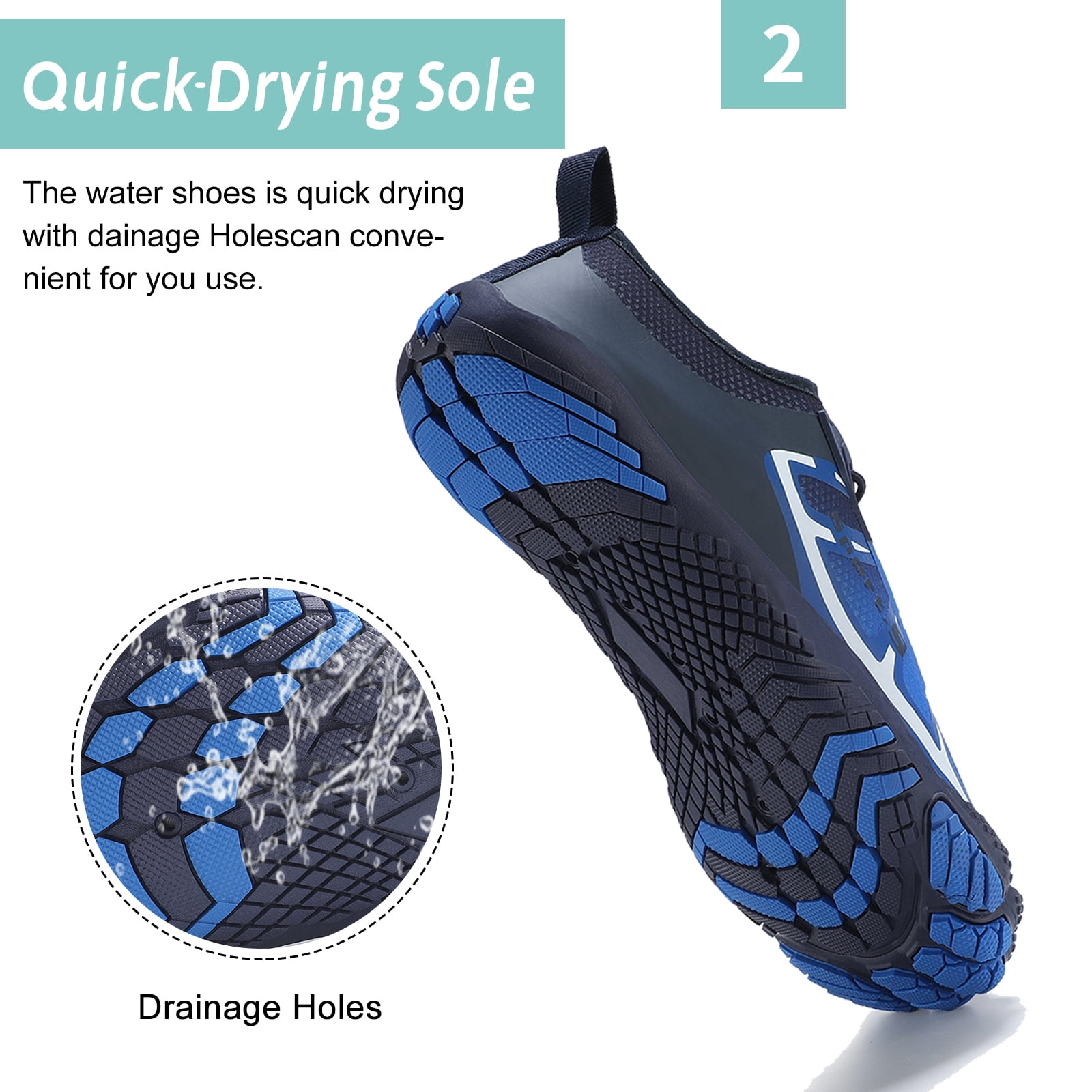 OUSIMEN Water Shoes Womens Mens Quick-Dry Non-Slip Soft Barefoot Swimming Shoes Aqua Sports Outdoor Beach Surfing Diving Hiking Yoga Shoes