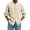 Khaki, variant on Men's Casual Long Sleeve Waffle Knit Button Down Solid Color Shirt for Spring Fall Comfort Wear,Black,L