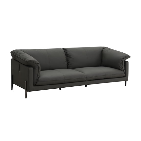 Miekor Furniture Tadi Black Top Grain Leather Sofa MK5915
