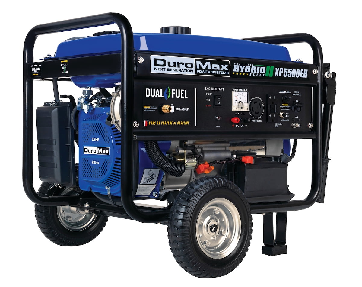 DuroMax XP5500EH 5500-Watt Electric Start Dual Fuel Hybrid Portable Generator