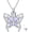 A6-Butterfly-June, variant on Cremation Necklace for Ashes 925 Sterling Silver Pet Paw/Butterfly Memorial Cremation Keepsake Pendant Jewelry Women Keepsake Bereavement Gift
