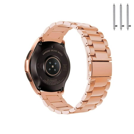 GoldCherry For Galaxy Gear S2 Classic 42mm Bands,Stainless Steel Smart Wrist Bands Metal Replacement Straps Business Wristband Bracelet for Samsung Galaxy Active/Gear S2 Classic SM-R732(Rose Gold)