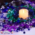 thumbnail image 3 of PMU 75 Ft Purple Star Garland – Shiny Tinsel Wire Garland for Christmas, Halloween, Wedding & Birthday Party Decor, Holiday Garlands Ornament for Festive Home Decoration (3pc-25Ft Each), 3 of 7