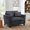 Gray, variant on Lazy Sofa Chair, Comfortable Corduroy Single Sofa Chair with Tufted Backrest, Soft Seat Cushion and Armrests, Space-Saving Accent Chair for Living Room Bedroom, Brown