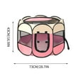 thumbnail image 3 of CUITING Portable Octagonal Pet Playpen Foldable Dog Cat Tent Indoor Outdoor Pet Exercise Pen Puppy Whelping Box with Waterproof Oxford Cloth Bottom Easy Setup Travel Kennel Cage 73x73x43c, 3 of 6
