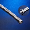 thumbnail image 5 of Emerald-Cut Lab-Created Moissanite Prong-Setting Tennis Bracelet in 925 Sterling Silver – Elegant Jewelry for Women, 5 of 5