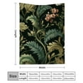 thumbnail image 3 of Creowell Floral Pattern Leaves Baroque Flannel Blanket - Reversible Soft Warm 50*60in, 3 of 7