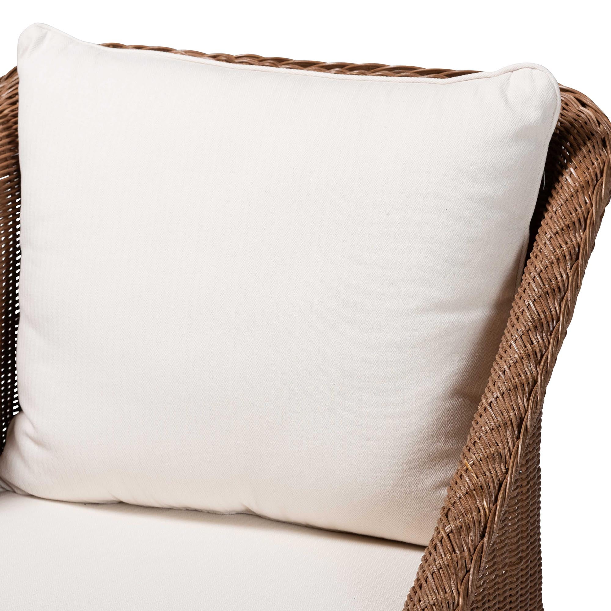bali & pari Derris Boho Arm Chair, Peanut Brown