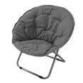 thumbnail image 1 of Chaise Pliante Ronde, Chaise Lune Surdimensionnée Rembourrée en Alliage d'Acier Imperméable pour l'Extérieur pour la Plage, 1 of 8