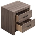 thumbnail image 5 of Bowery Hill Wood Barrel Oak Nightstand Rectangular 23.5"×21.75"×16.25" Assembled, 5 of 14