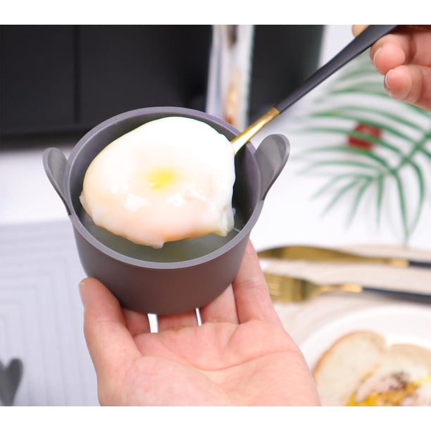 Molde para hervir huevos, escalfador de huevos, freidora de aire, taza de silicona para hornear, multifuncional, fácil limpieza, artefacto para hervir huevos