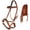Tan Leather Beaded, variant on Horse Western Leather Tack Bitless Sidepull Bridle w/ Reins Brown 77RT06BR-F