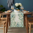 thumbnail image 2 of Green Table Runner - 108 Inch Long, Kitchen Dining Table Runner Dresser Scarves, Eucalyptus Leaves Farmhouse Decor for Coffee Tables Wedding Party Banquet, 2 of 8