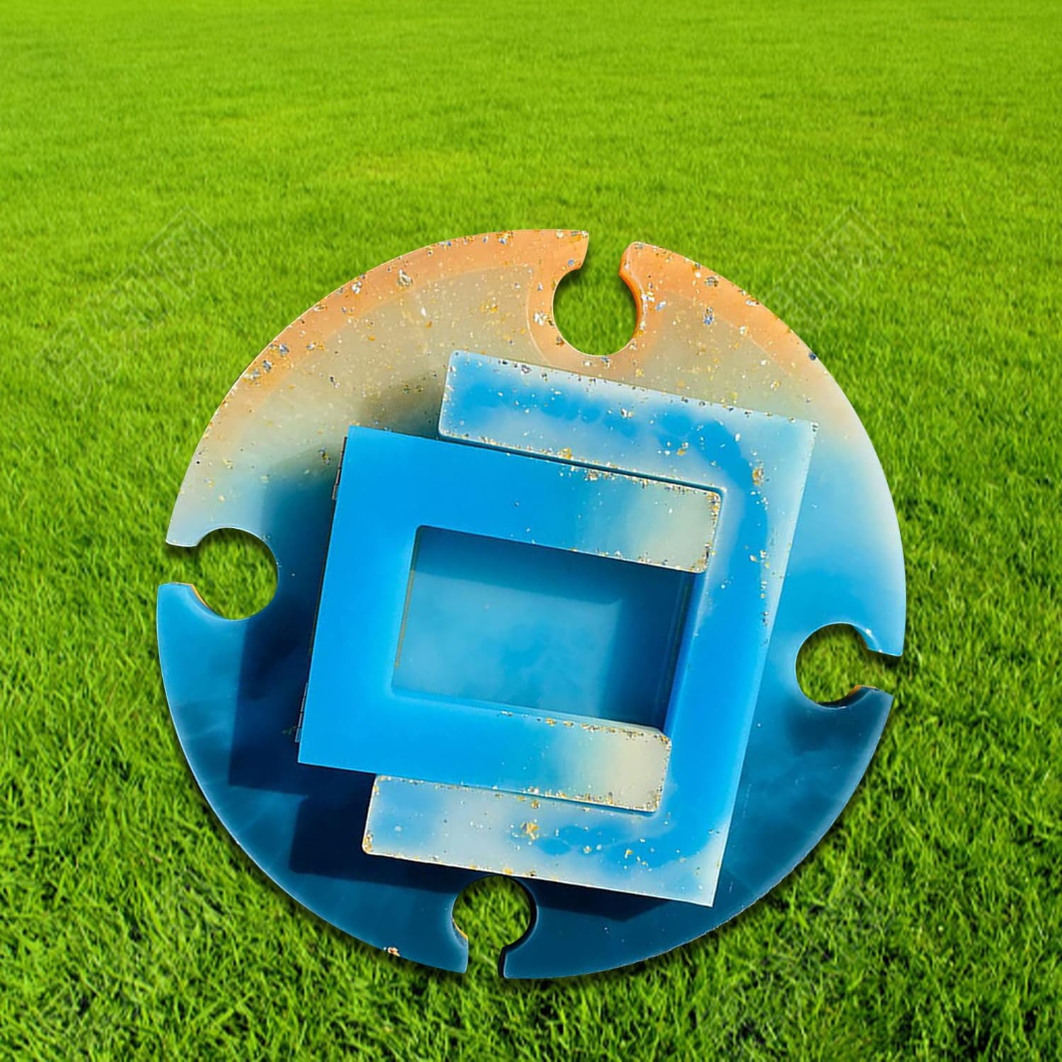 Resin Molds,Resin Molds Silicone,Silicone Molds for Epoxy Resin,Outdoor Portable Folding Table Round Table Mold Beach Dinner Plate Shiny Mold DIY Fruit Tray Mold