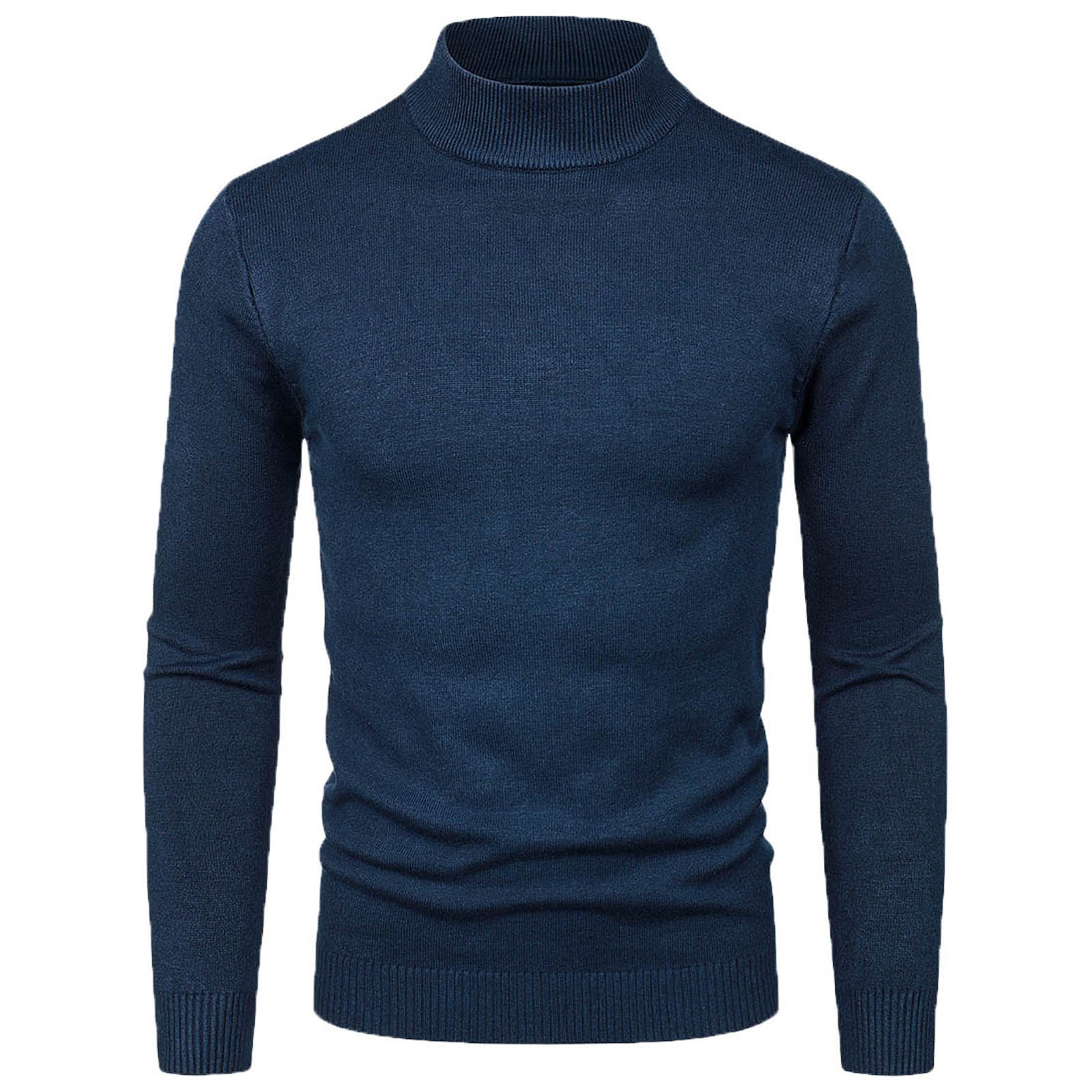 Hfyihgf Men's Slim Fit Mock Turtleneck Pullover Sweater Casual Long ...