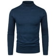 thumbnail image 2 of jsaierl Sweaters for Men Knit Mock Neck Solid Slim Top Shirt Long Sleeve Casual Warm Pullover Sweater, 2 of 5