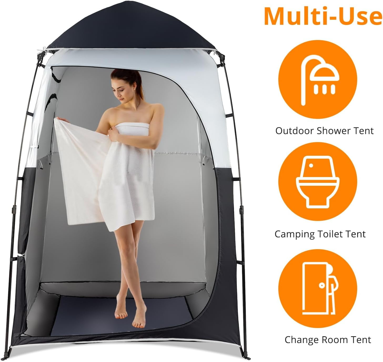 VINGLI Shower Tent with Mesh Floor and Carrying Bag