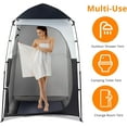 thumbnail image 5 of WYDK 6.8FT Shower Tent, Large Instant Pop Up Shelter with Mesh Floor & Carrying Bag, Privacy Changing Room Tent for Toilet, Camping, Dressing, Lightweight & Sturdy, Easy Set Up，Black, 5 of 7
