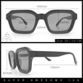 thumbnail image 3 of Retro Thick Plastic Minimal Rectangle Hipster Fashion Sunglasses Tortoise - Black, 3 of 8