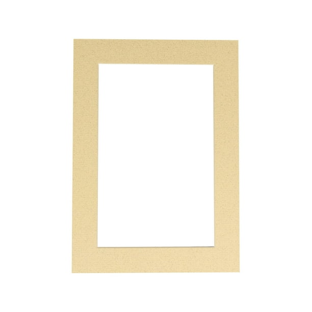 Tan Acid Free 12x18 Picture Frame Mats with White Core Bevel Cut for
