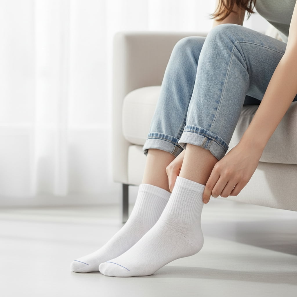 Comfello Circulatory Diabetic Ankle Socks for Men & Women – Non-Binding, Extra Wide Moisture Wicking Cotton Socks 12-Pack