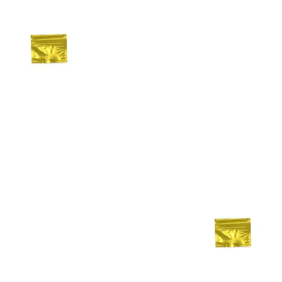 Bolsa de Papel de aluminio Cateissary 100 Uds con cierre hermético Dorado 7,5x6,5 cm Dorado 7.5 x 6.5 cm 2Conjunto