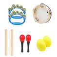 thumbnail image 4 of serony Musical Instrument Toy Hand Tambourine Percussion Drum Sand Hammer Rattle Shaker Sets Development Early Education Preschool Party Gift, 4 of 8