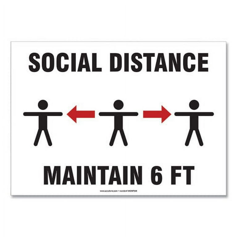 Social Distance Signs, Wall, 7 x 10, 
