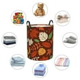 thumbnail image 6 of ZNDUO Autumn Botanical Leaves Art Pattern Laundry Basket, Waterproof Collapsible Laundry Hamper with Handles, Small Size, 6 of 8