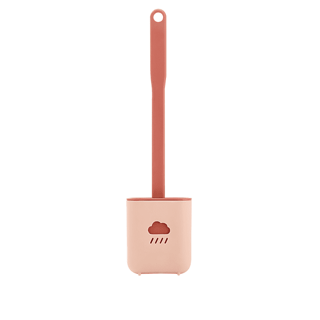 Cepillo de inodoro con mango largo Cepillo de limpieza de baño Herramienta de limpieza de inodoro de mano con tapa, Rosa sidaley HA003214-03