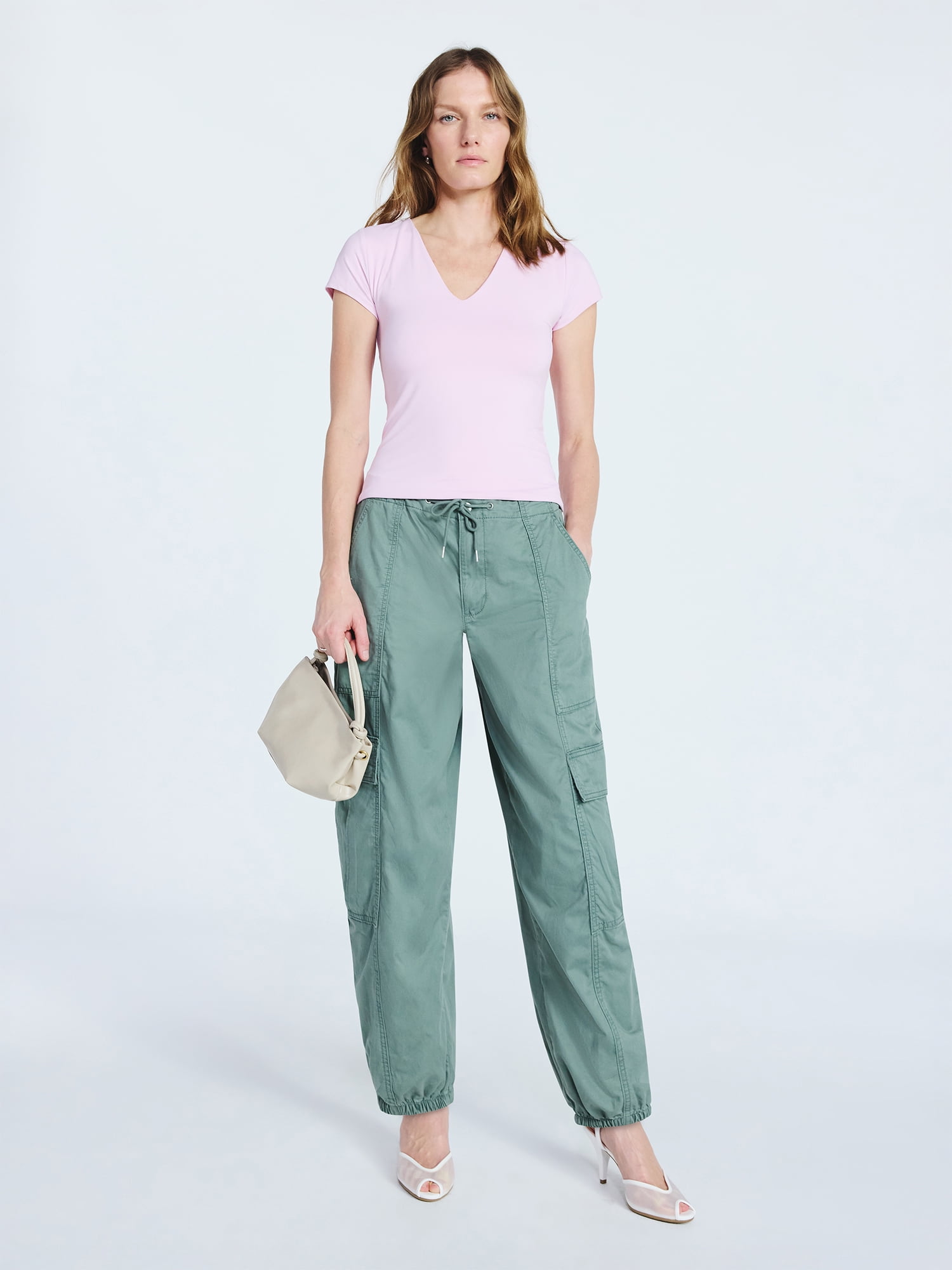 Scoop Women's and Women's Plus Ultimate Refined Contour V Neck Tee, Sizes XS-4X