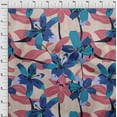 thumbnail image 4 of oneOone Cotton Silk Pink Fabric Tropical Lily Floral Diy Clothing Quilting Fabric Print Fabric By Yard 42 Inch Wide, 4 of 6