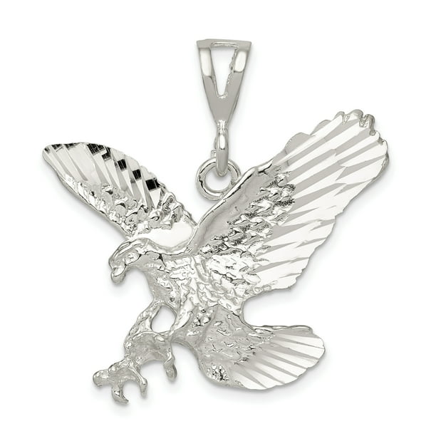Icecarats 925 Sterling Silver Eagle Pendant Charm Necklace Bird Com - Sterling Silver Eagle Pendant Icecarats 925 Sterling Silver Eagle Pendant Charm Necklace Bird Com - Sterling Silver Eagle Pendant