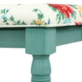 thumbnail image 6 of The Pioneer Woman Callie Vintage Floral Dining Bench Made With Solid Wood Frame, Teal, 6 of 9