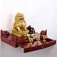 thumbnail image 7 of Buddha Altar Shelf Shrine, Wooden Wall - Mounted Altar Table with Pull-Out Board,Chinese Style God of Wealth Pagoda Shelf, Statue Display Cabinet, 7 of 7